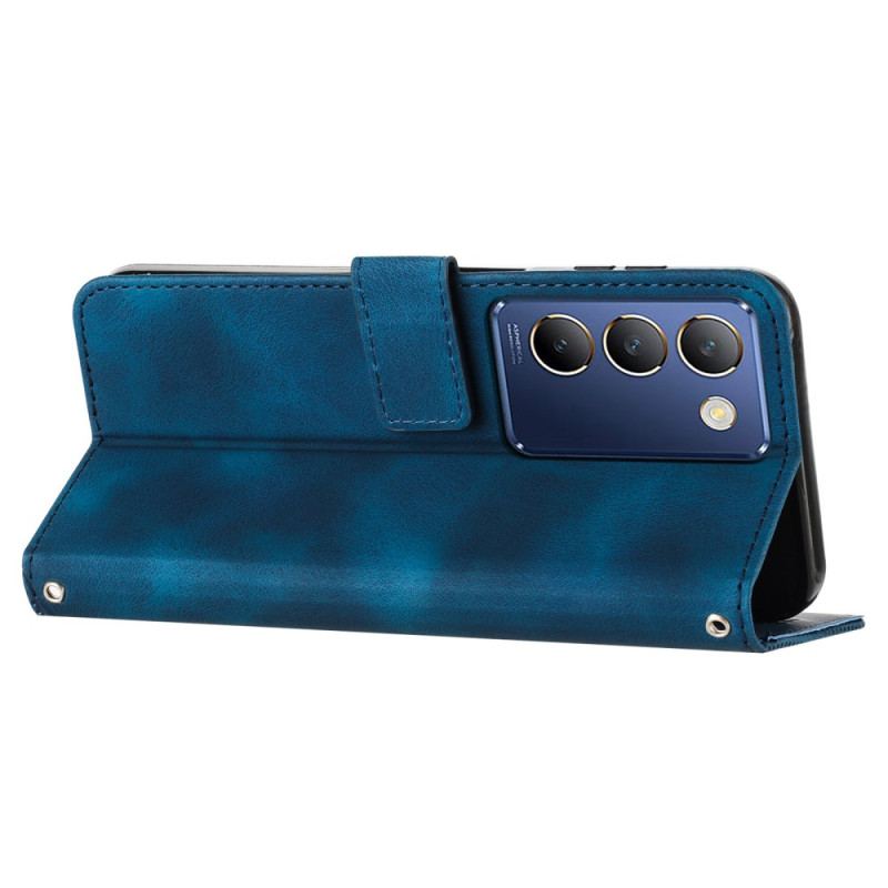 Housse Vivo V40 SE 5G Motifs Triangulaires à Lanière