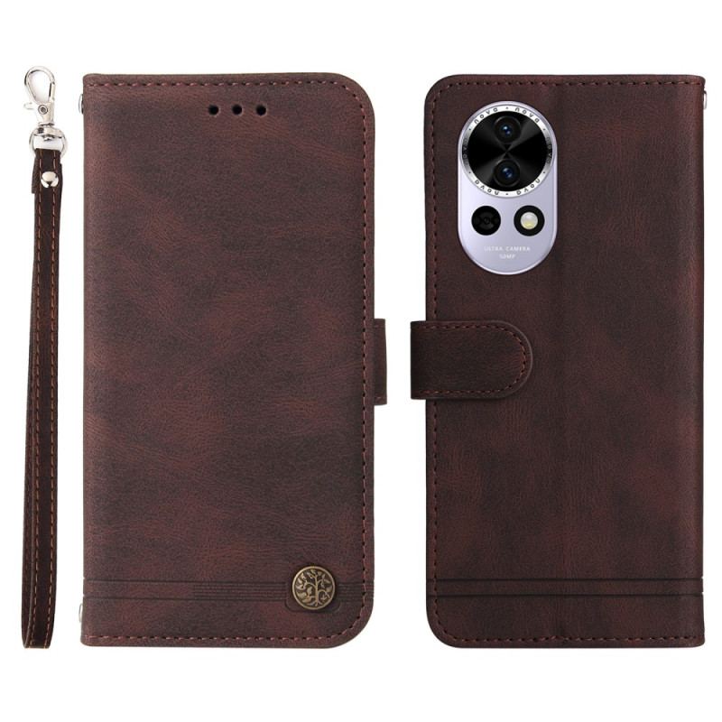 Housse Huawei Nova 13 Vintage Rivet et Lanière