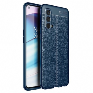 Coque OnePlus Nord CE 5G Effet Cuir Litchi Double Line