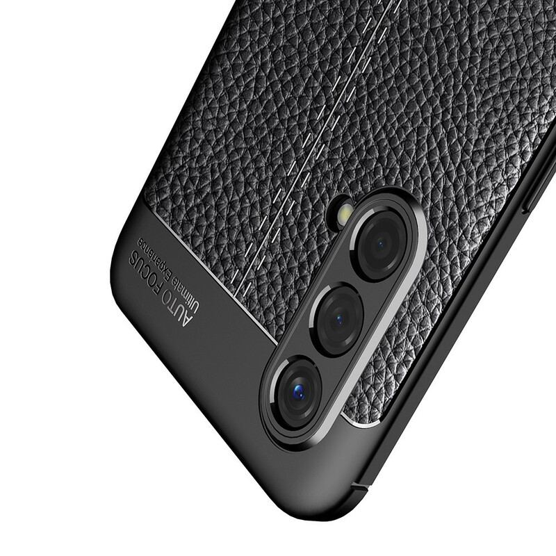 Coque OnePlus Nord CE 5G Effet Cuir Litchi Double Line
