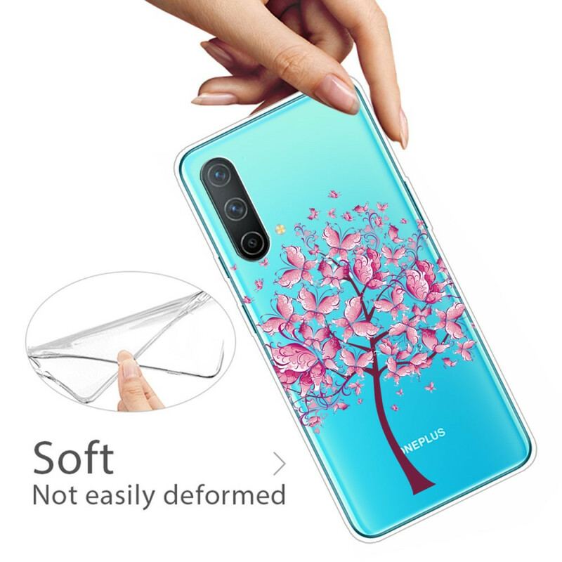 Coque OnePlus Nord CE 5G Transparente Arbre à Papillon