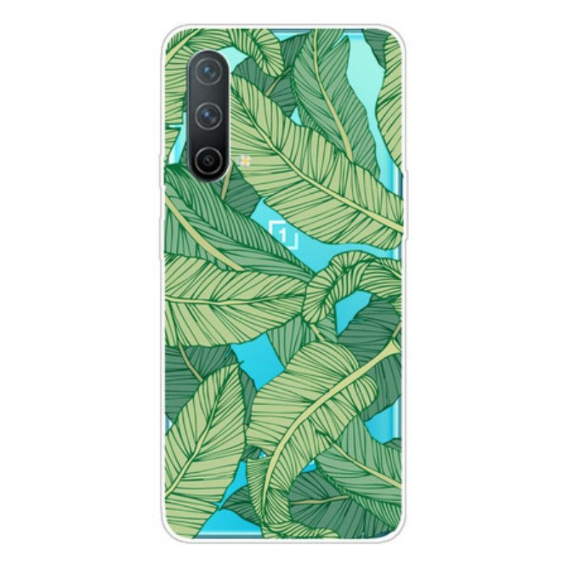 Coque OnePlus Nord CE 5G Transparente Feuilles Graphiques