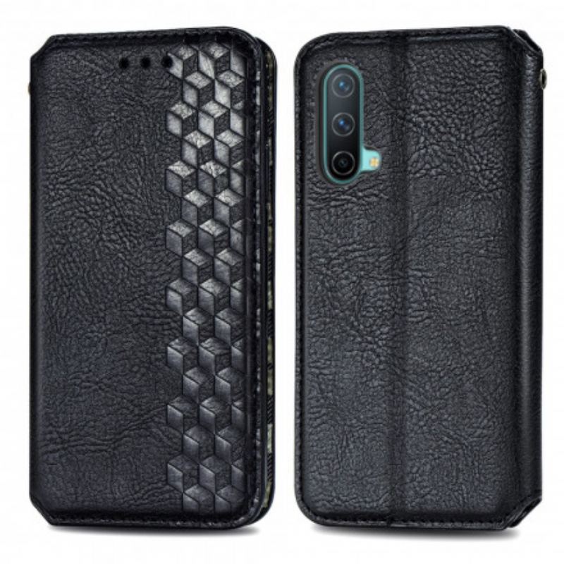 Flip Cover OnePlus Nord CE 5G Effet Cuir Texture Diamant