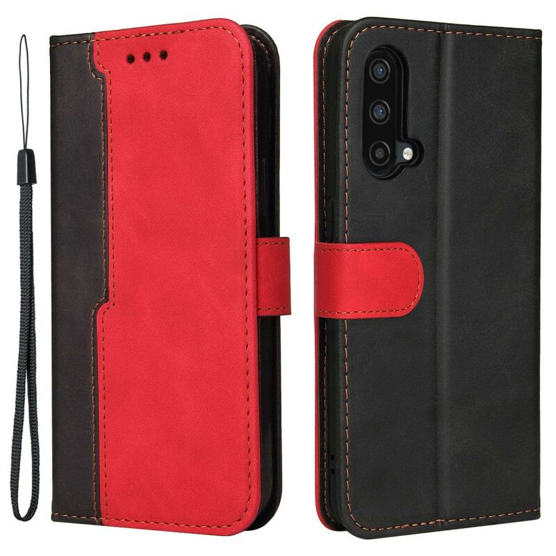 Housse OnePlus Nord CE 5G Simili Cuir Bicolore Coloré