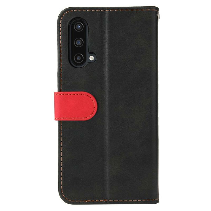 Housse OnePlus Nord CE 5G Simili Cuir Bicolore Coloré