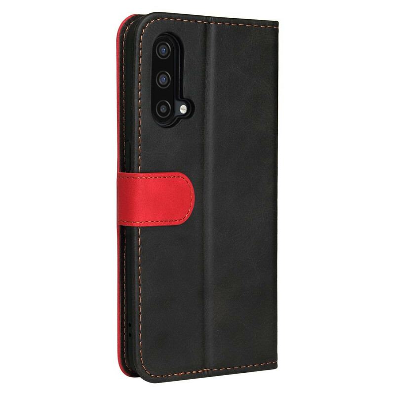 Housse OnePlus Nord CE 5G Simili Cuir Bicolore Coloré