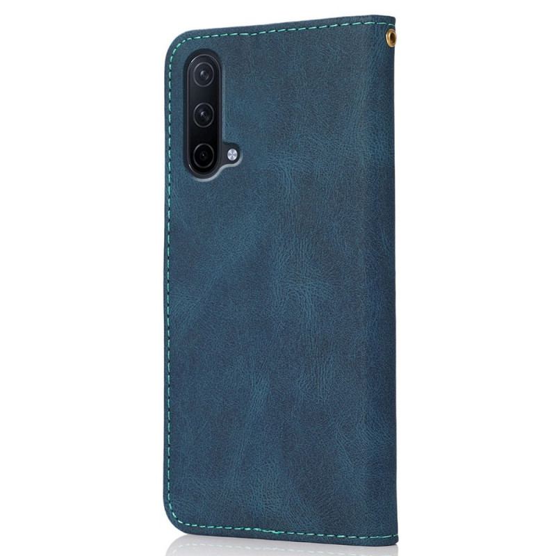 Housse OnePlus Nord CE 5G Simili Cuir Bicolore Triangle
