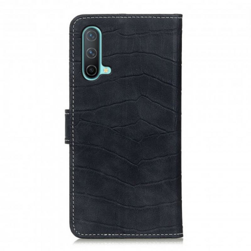 Housse OnePlus Nord CE 5G Style Peau de Crocodile Vintage
