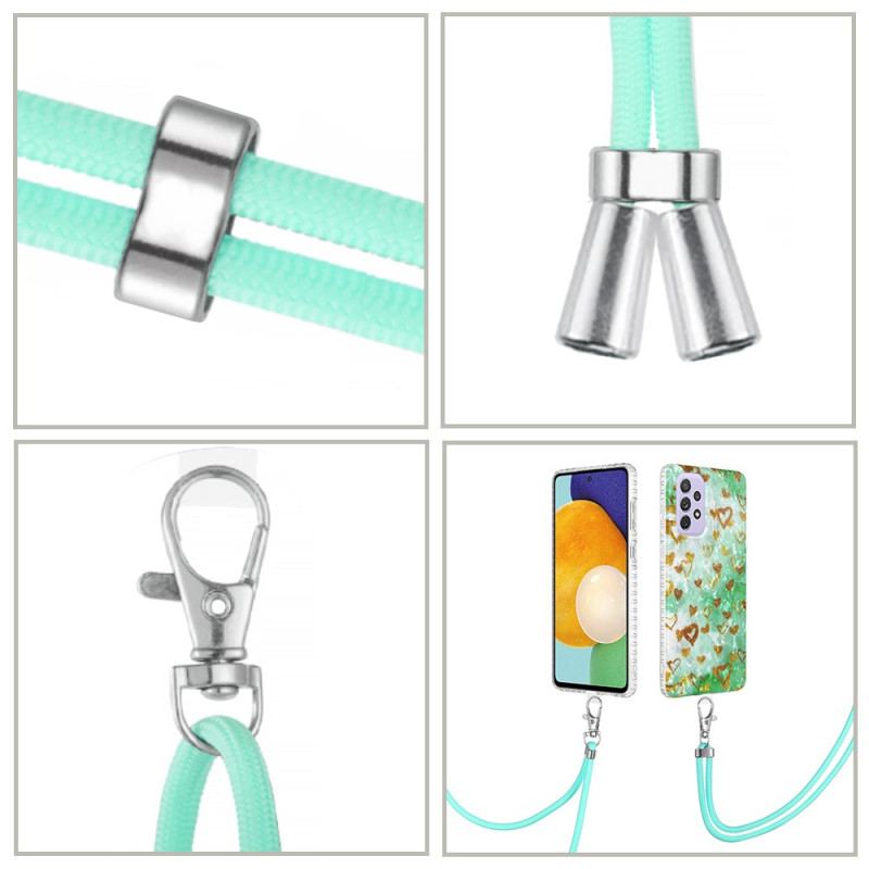 Coque Samsung Galaxy A23 5G à Cordon Coeurs