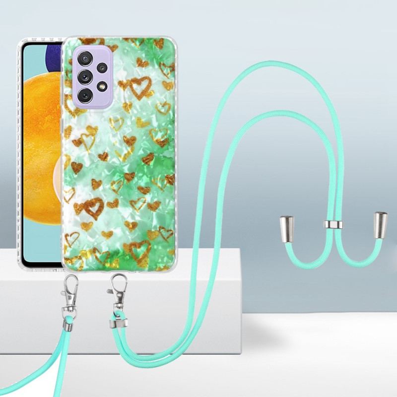 Coque Samsung Galaxy A23 5G à Cordon Coeurs