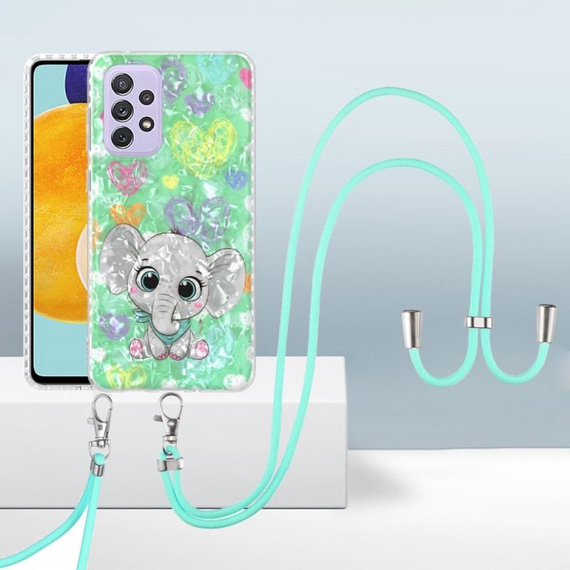 Coque Samsung Galaxy A23 5G à Cordon Éléphant