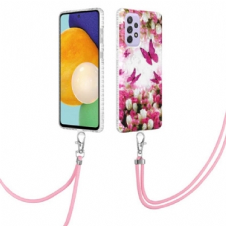 Coque Samsung Galaxy A23 5G à Cordon Papillons