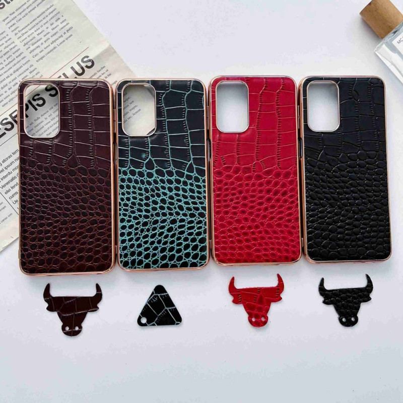 Coque Samsung Galaxy A23 5G Cuir Véritable Texture Crocodile