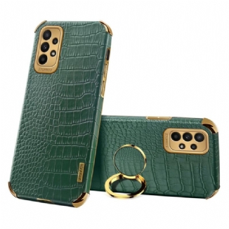 Coque Samsung Galaxy A23 5G Effet Crocodile avec Anneau