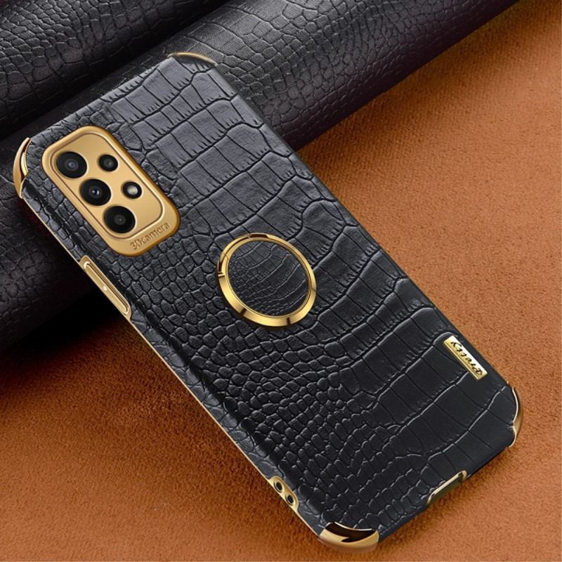 Coque Samsung Galaxy A23 5G Effet Crocodile avec Anneau