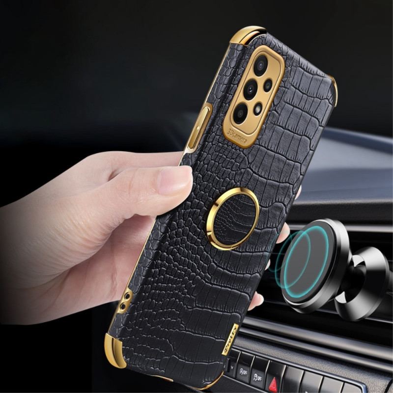 Coque Samsung Galaxy A23 5G Effet Crocodile avec Anneau