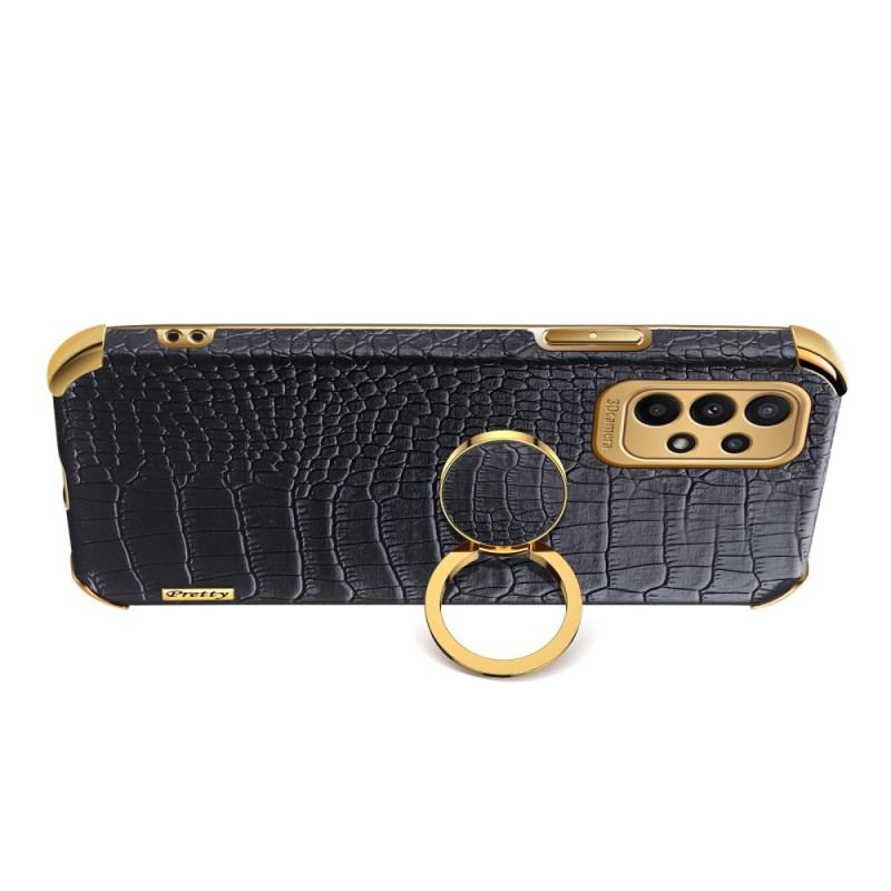 Coque Samsung Galaxy A23 5G Effet Crocodile avec Anneau