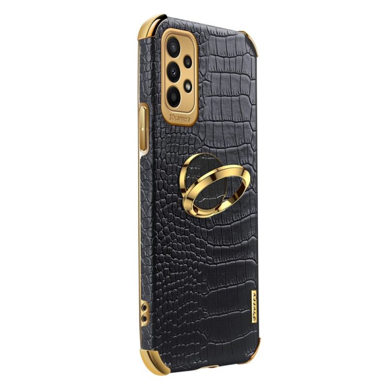 Coque Samsung Galaxy A23 5G Effet Crocodile avec Anneau