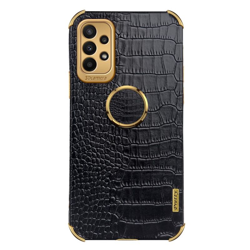 Coque Samsung Galaxy A23 5G Effet Crocodile avec Anneau