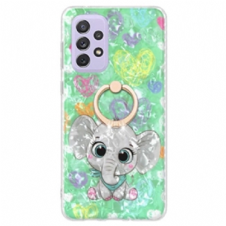 Coque Samsung Galaxy A23 5G Éléphant avec Anneau-Support