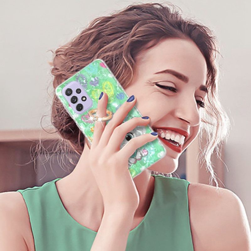 Coque Samsung Galaxy A23 5G Éléphant avec Anneau-Support