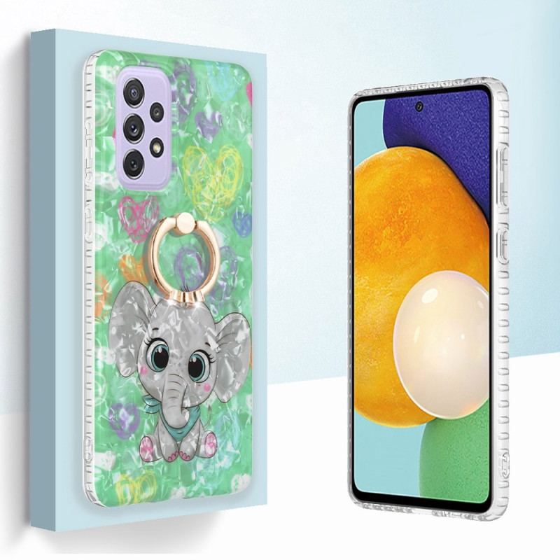 Coque Samsung Galaxy A23 5G Éléphant avec Anneau-Support