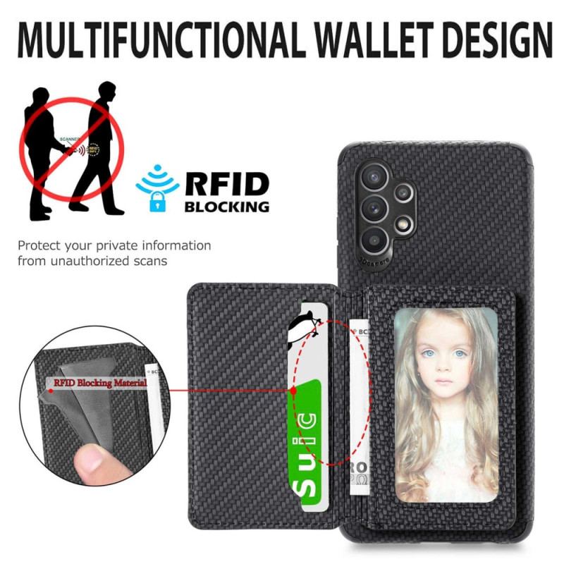 Coque Samsung Galaxy A23 5G Fibre Carbone Porte-Cartes