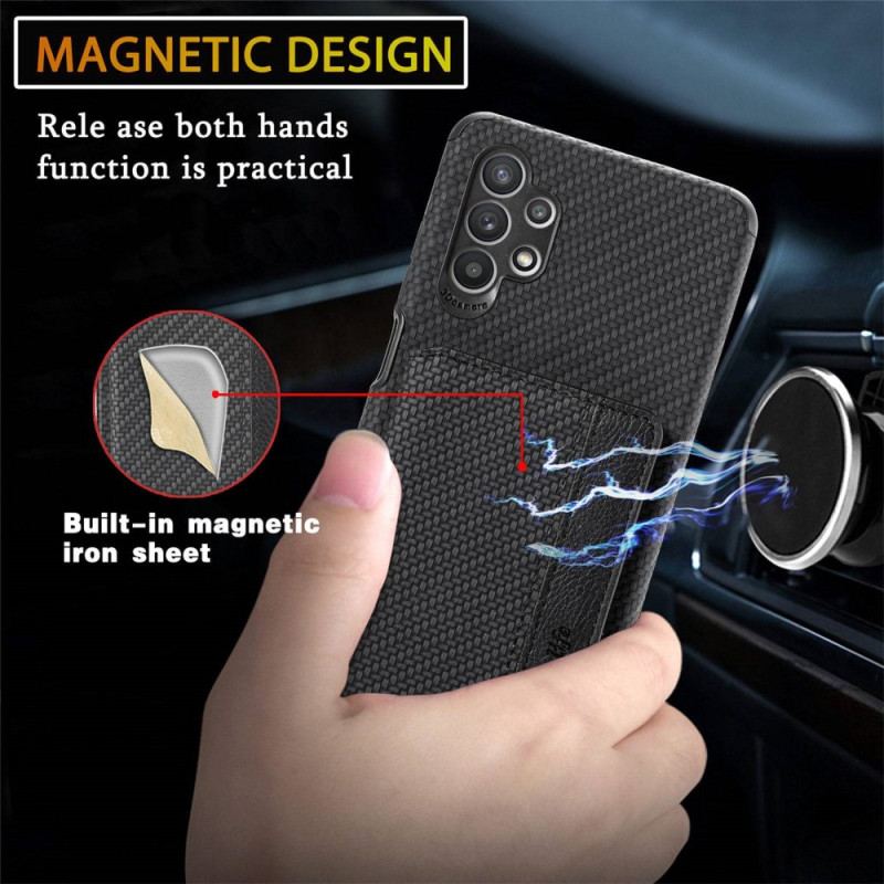 Coque Samsung Galaxy A23 5G Fibre Carbone Porte-Cartes