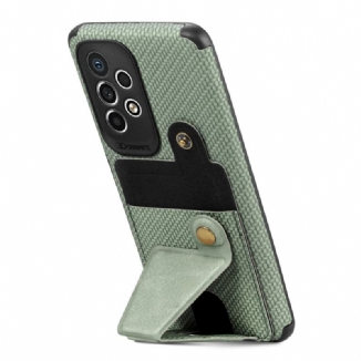 Coque Samsung Galaxy A23 5G Fibre Carbone Porte-Cartes Support
