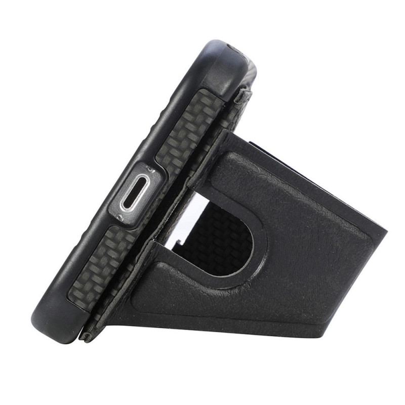 Coque Samsung Galaxy A23 5G Fibre Carbone Porte-Cartes Support