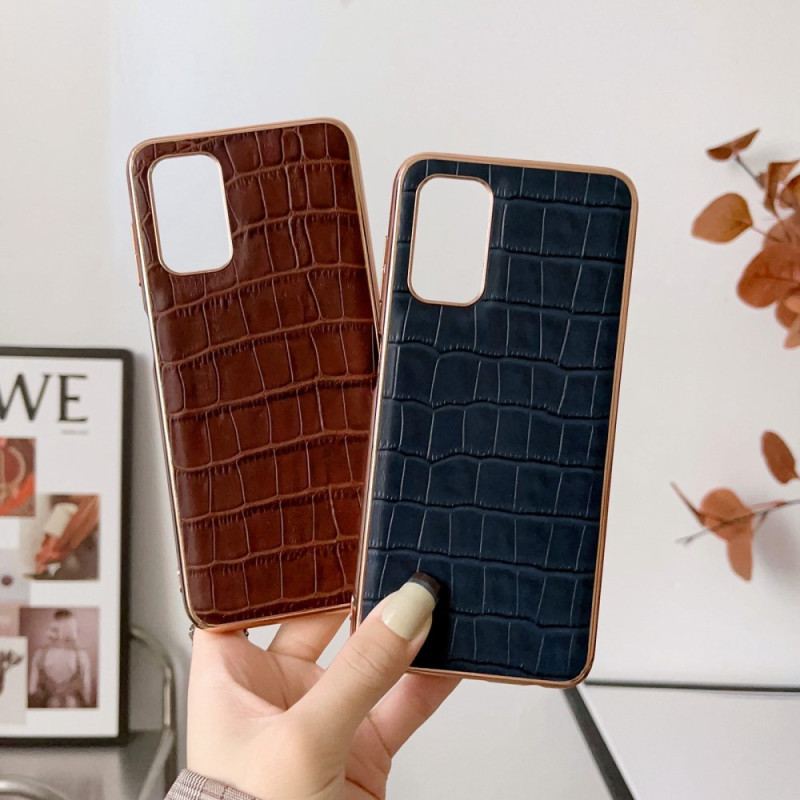 Coque Samsung Galaxy A23 5G Véritable Cuir Style Crocodile