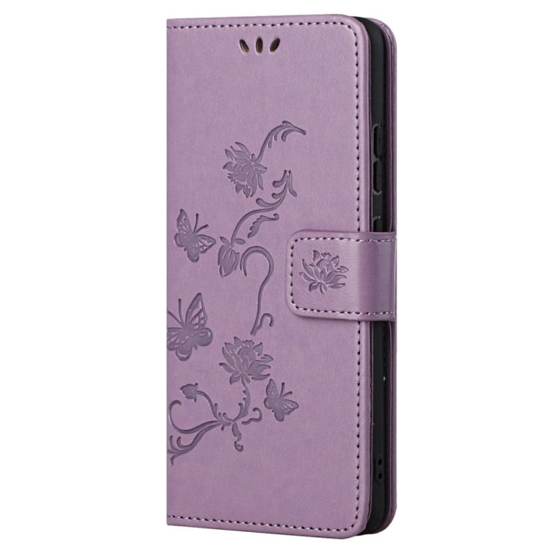 Housse Samsung Galaxy A23 5G Jolies Fleurs à Lanière
