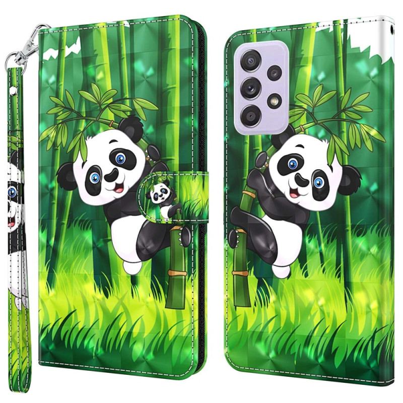 Housse Samsung Galaxy A23 5G Panda Bambou à Lanière