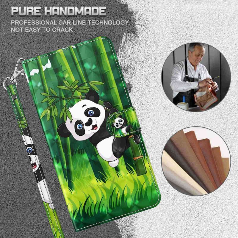 Housse Samsung Galaxy A23 5G Panda Bambou à Lanière