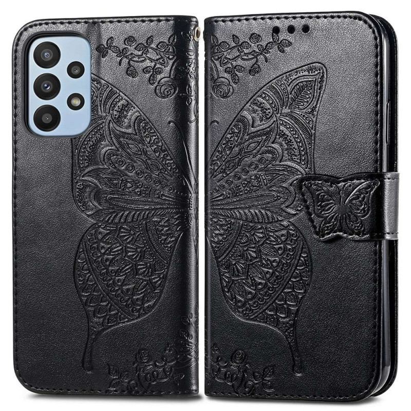 Housse Samsung Galaxy A23 5G Papillon Baroque