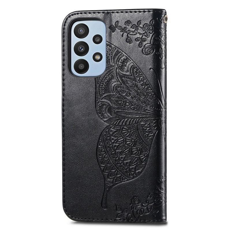 Housse Samsung Galaxy A23 5G Papillon Baroque