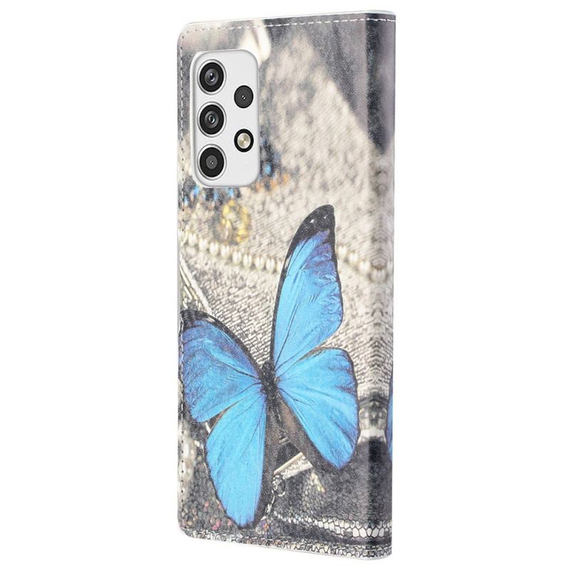 Housse Samsung Galaxy A23 5G Papillon Bleu