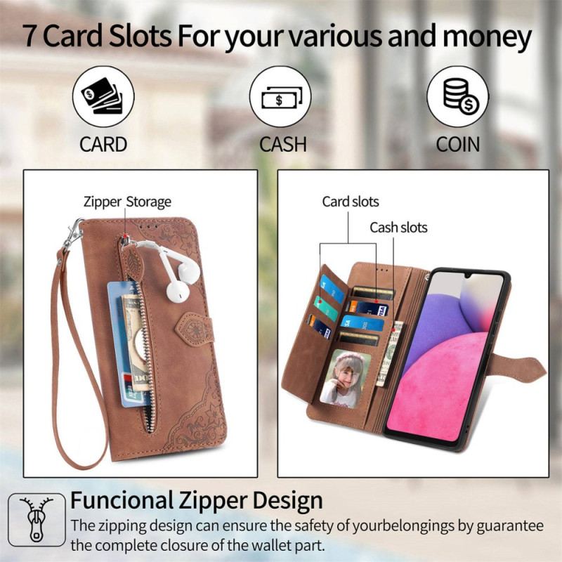 Housse Samsung Galaxy A23 5G Porte-Monnaie Dentelle