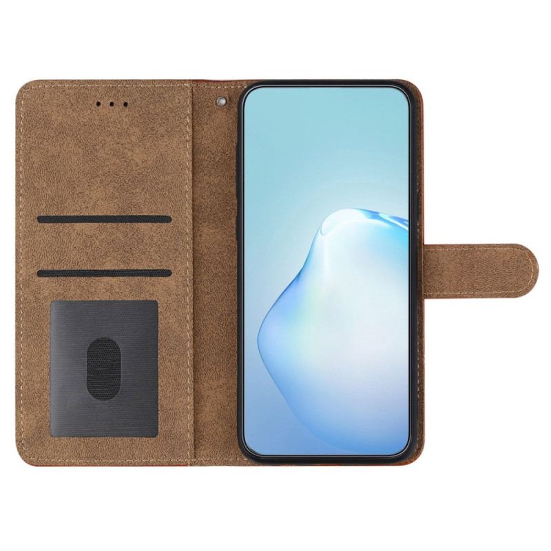 Housse Samsung Galaxy A23 5G Style Cuir Géométrique à Lanière
