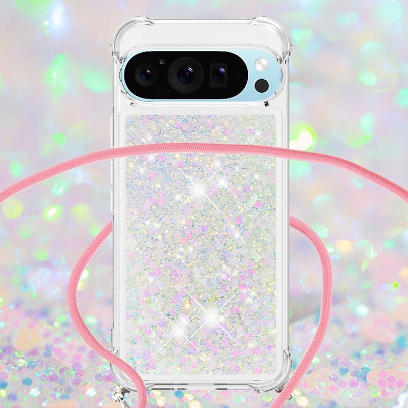 Coque à Cordon Google Pixel 9 Pro XL Paillettes