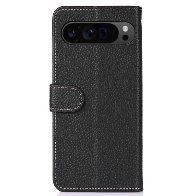Housse Google Pixel 9 Pro XL Texture Litchi KHAZNEH