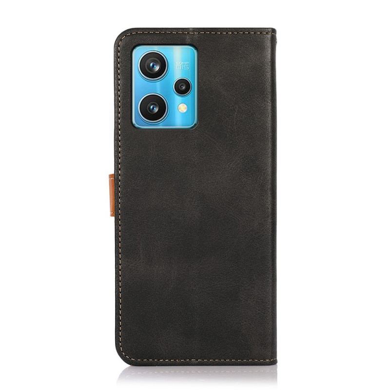 Housse Realme 9 Pro Plus Bicolore Fermoir Doré KHAZNEH