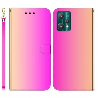 Housse Realme 9 Pro Plus Simili Cuir Couverture Miroir