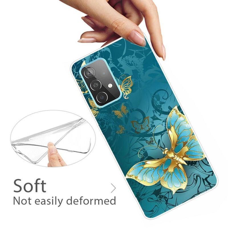 Coque Samsung Galaxy A72 4G / A72 5G Flexible Papillons