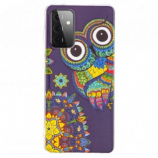 Coque Samsung Galaxy A72 4G / A72 5G Hibou Mandala Fluorescente