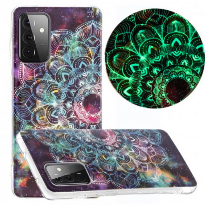 Coque Samsung Galaxy A72 4G / A72 5G Mandala Coloré Fluorescente