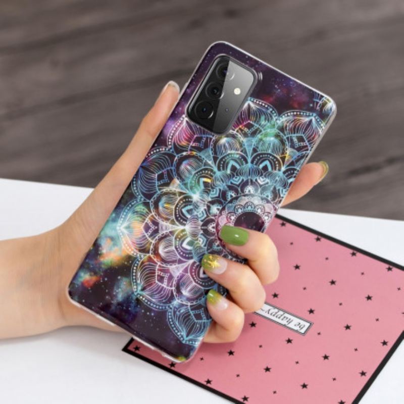 Coque Samsung Galaxy A72 4G / A72 5G Mandala Coloré Fluorescente