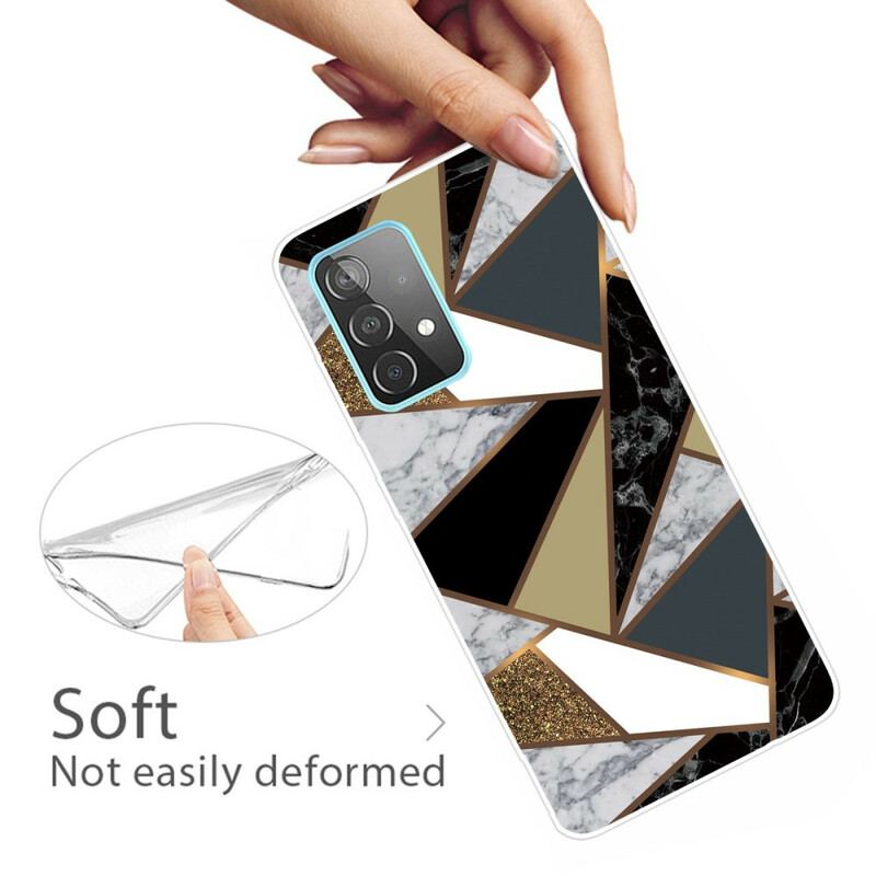 Coque Samsung Galaxy A72 4G / A72 5G Marbre Géométrique