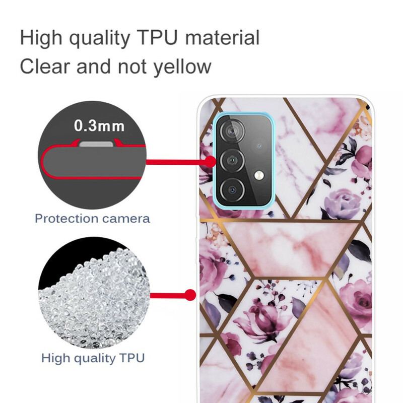 Coque Samsung Galaxy A72 4G / A72 5G Marbre Géométrique