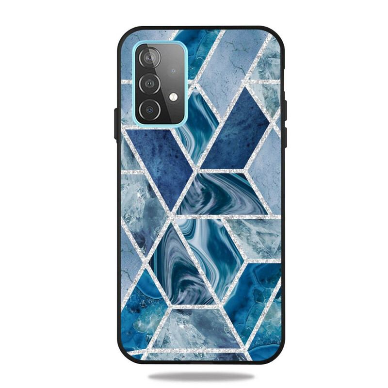 Coque Samsung Galaxy A72 4G / A72 5G Marbre Paillettes